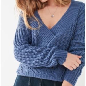 Urban Outfitters Cable Knit V-Neck Sweater